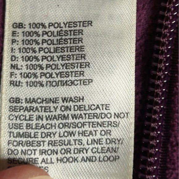 The North Face Girls XL 1/4 Zip Pullover Purple Fleece Sweatshirt Casual Outdoor - Picture 6 of 7